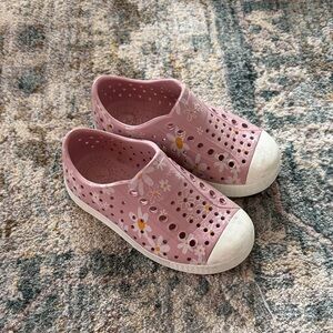 Native Pink Floral Water Shoes for Kids
